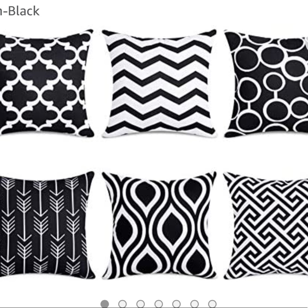 Topfinel 6 square durable canvas pillow covers